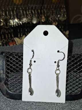 Silver Spoon Dangle Earrings